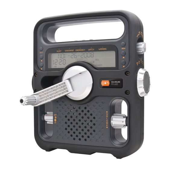 Eton SOLARLINK FR600 Owner's Manual