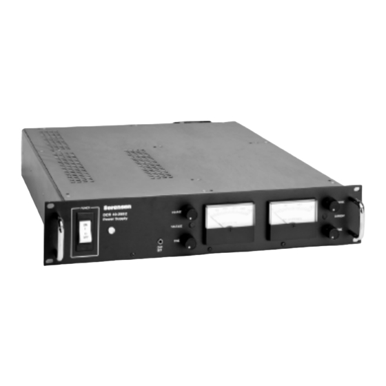 Sorensen DCR10-40B2 Service Manual