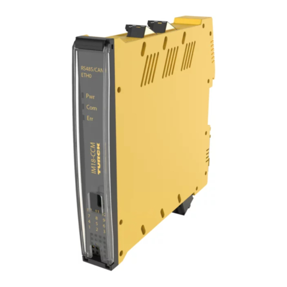 turck IM18-CCM40 Instructions For Use Manual