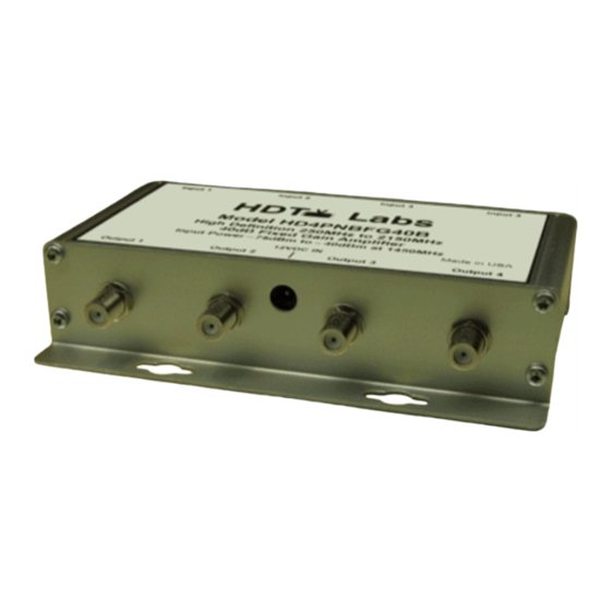 HDTV Labs HD4PNBFG40B Instruction Manual