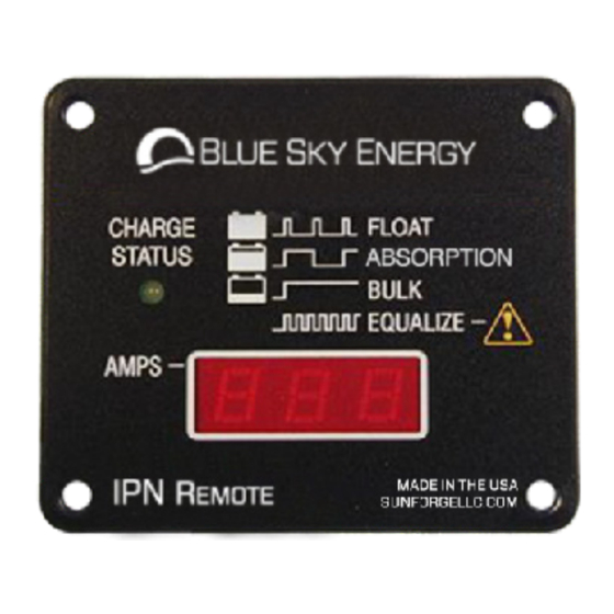 Sunforce BLUE SKY ENERGY IPN Remote Installation And Operation Manual