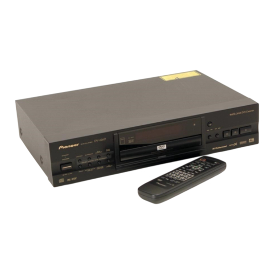 Pioneer DV-626D Operating Instructions Manual