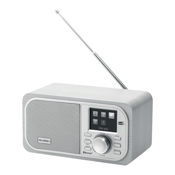 User Manuals: Gogen IR 237 BTDAB Internet Radio