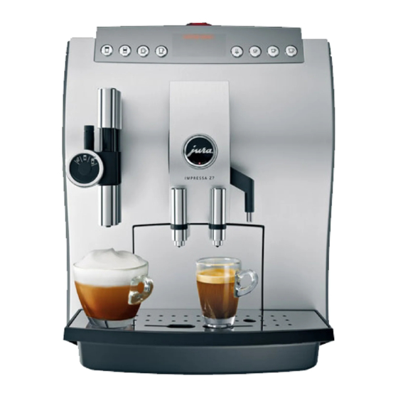 Jura IMPRESSA Z7 Quick Reference Manual