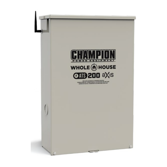 Champion Power Equipment 102006 Installation Manual