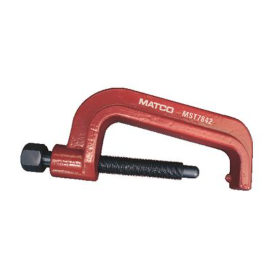 Matco Tools MST7842 Quick Start Manual