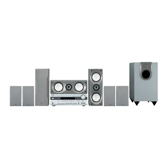 Onkyo HT-SR800 Supplementary Manual