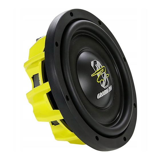 Ground Zero GZHW 10SPL-D2 FLAT Owner's Manual