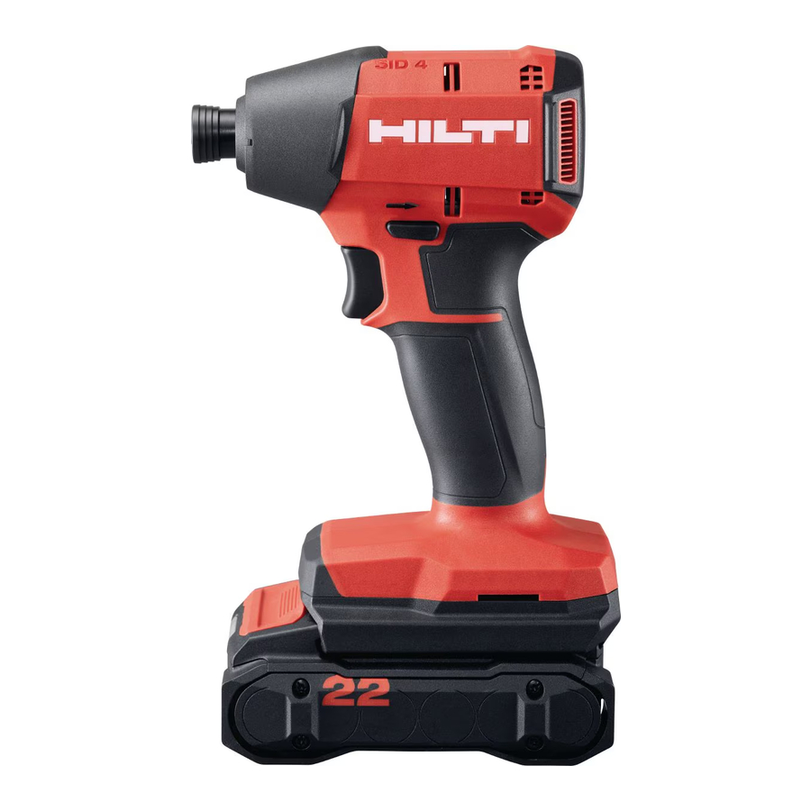 HILTI Nuron SID 4-22 - Cordless Impact Driver Manual