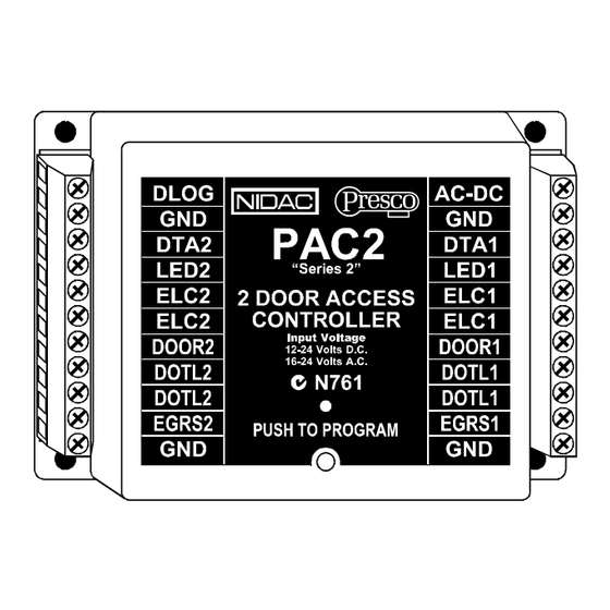 Nidac 2 Series Instructions Manual