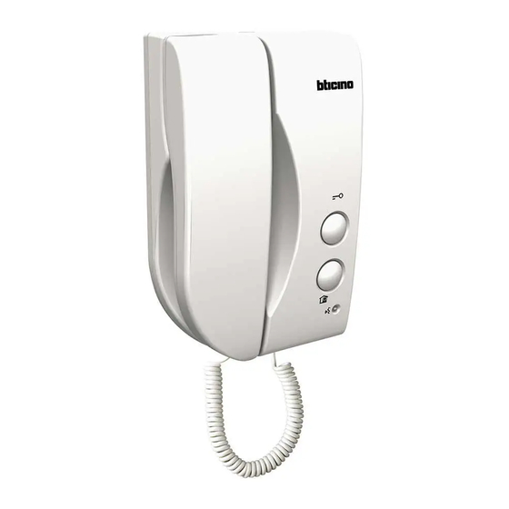 Bticino 322040 Manual