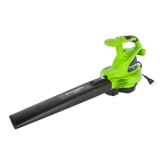 User Manuals: GreenWorks GBV2800 Cordless Leaf Blower