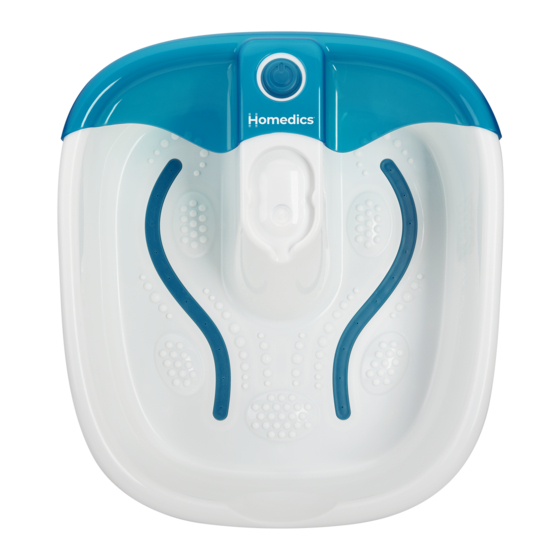 HoMedics bubble mate foot spa Instruction Manual