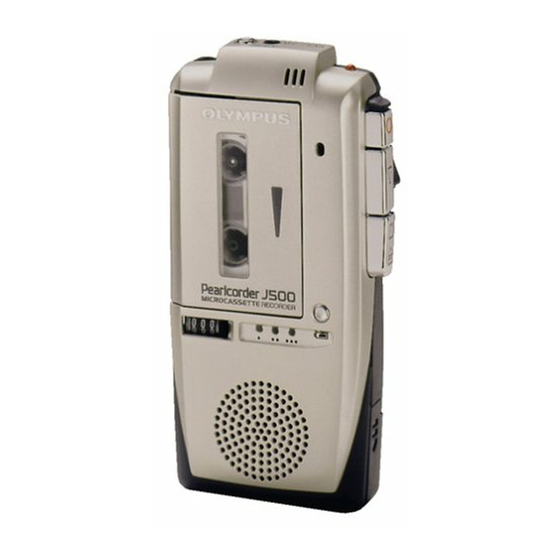 Olympus J500 - Pearlcorder Microcassette Dictaphone User Manual