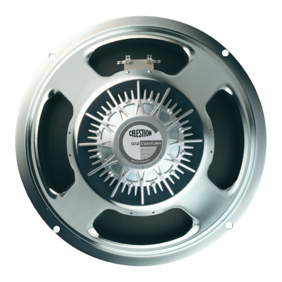 Celestion Classic Series G12 Century Specifications