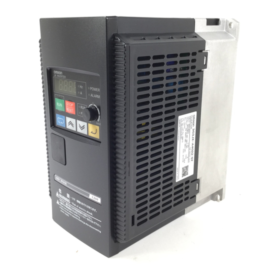 Omron 3G3JX-A Series Replacing Manual