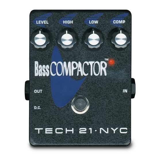 Tech 21 Bass Compactor Quick Manual