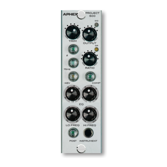 Aphex PROJECT 500 Owner's Manual