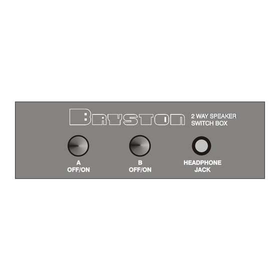 Bryston SWB2 Hookups And Settings