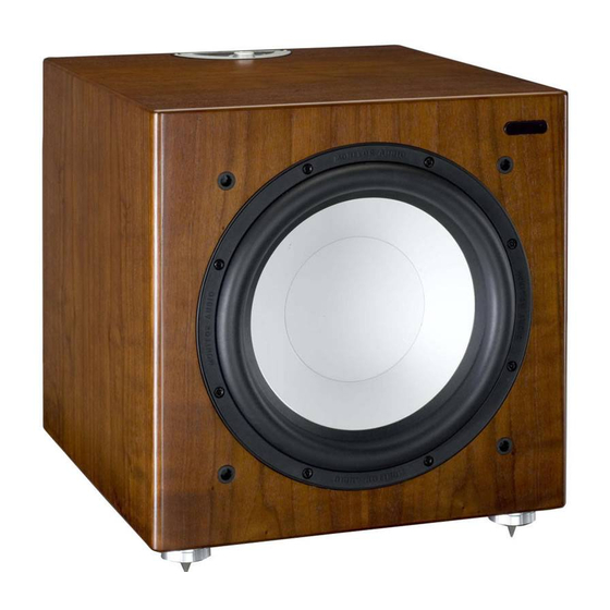 Monitor Audio GSW12 Setup Manual