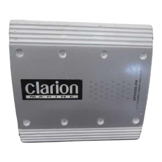 Clarion APX200 Operating & Installation Manual