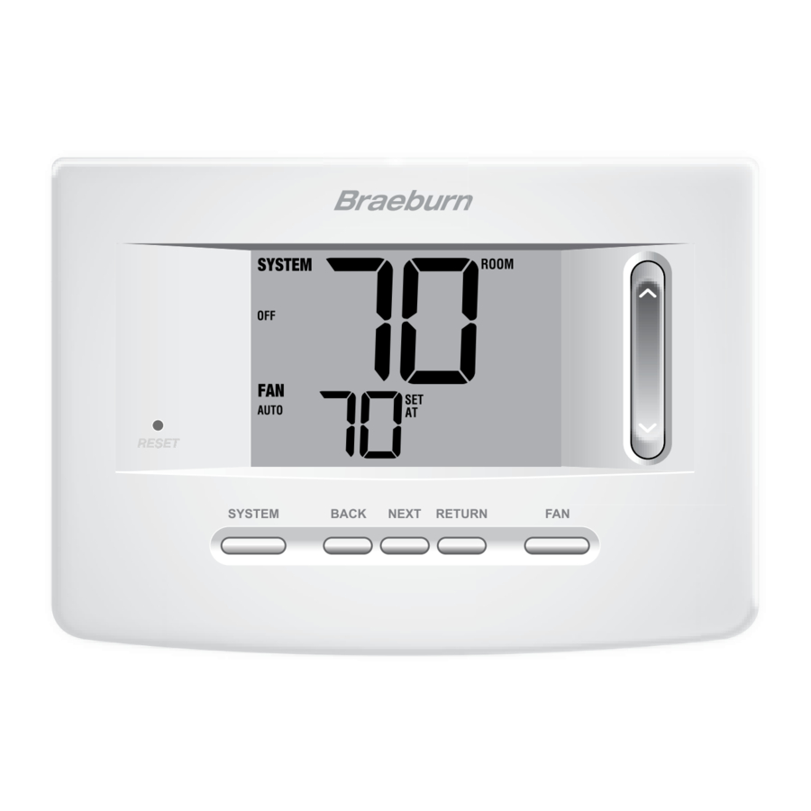 Braeburn 3020, 3220 - Premier Series Non-Programmable Thermostats Detailed User Manual