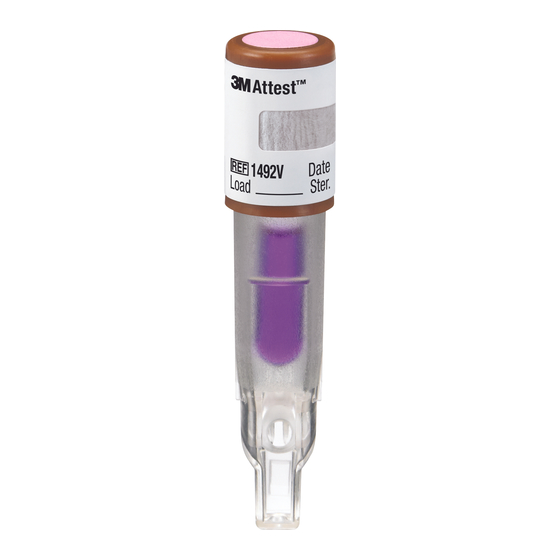 User Manuals: 3M 1492V Steam Biological Indicator
