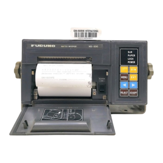 Furuno NX-500 Operator's Manual