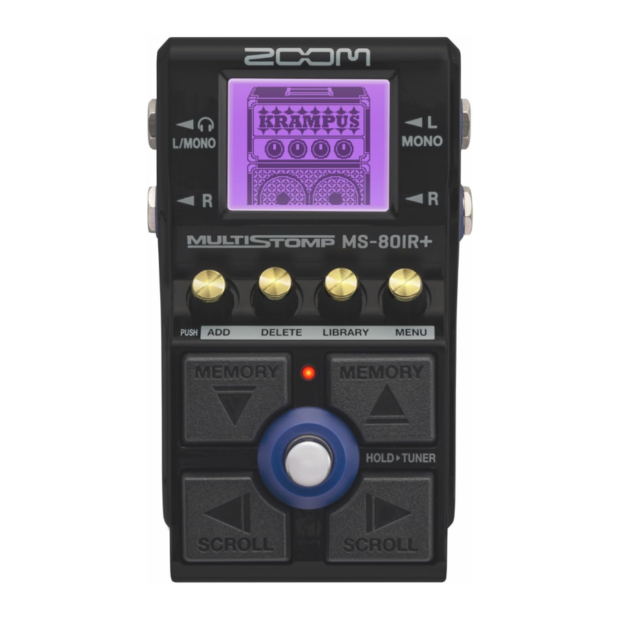 ZOOM MS-80IR+ Manual