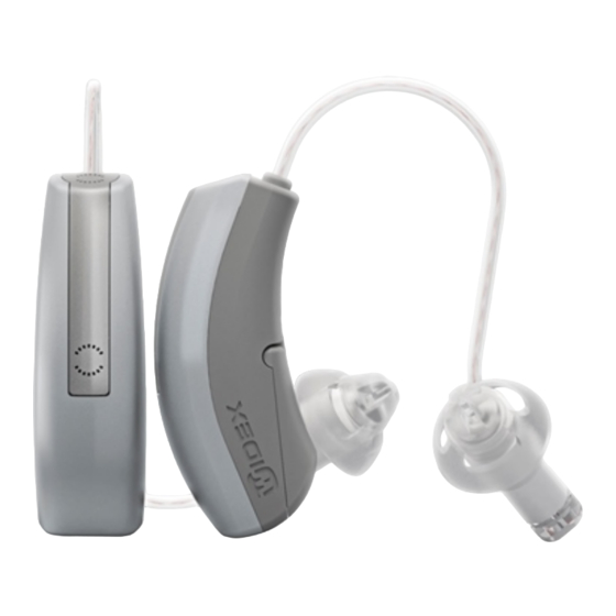 Widex Unique U-PA User Instructions