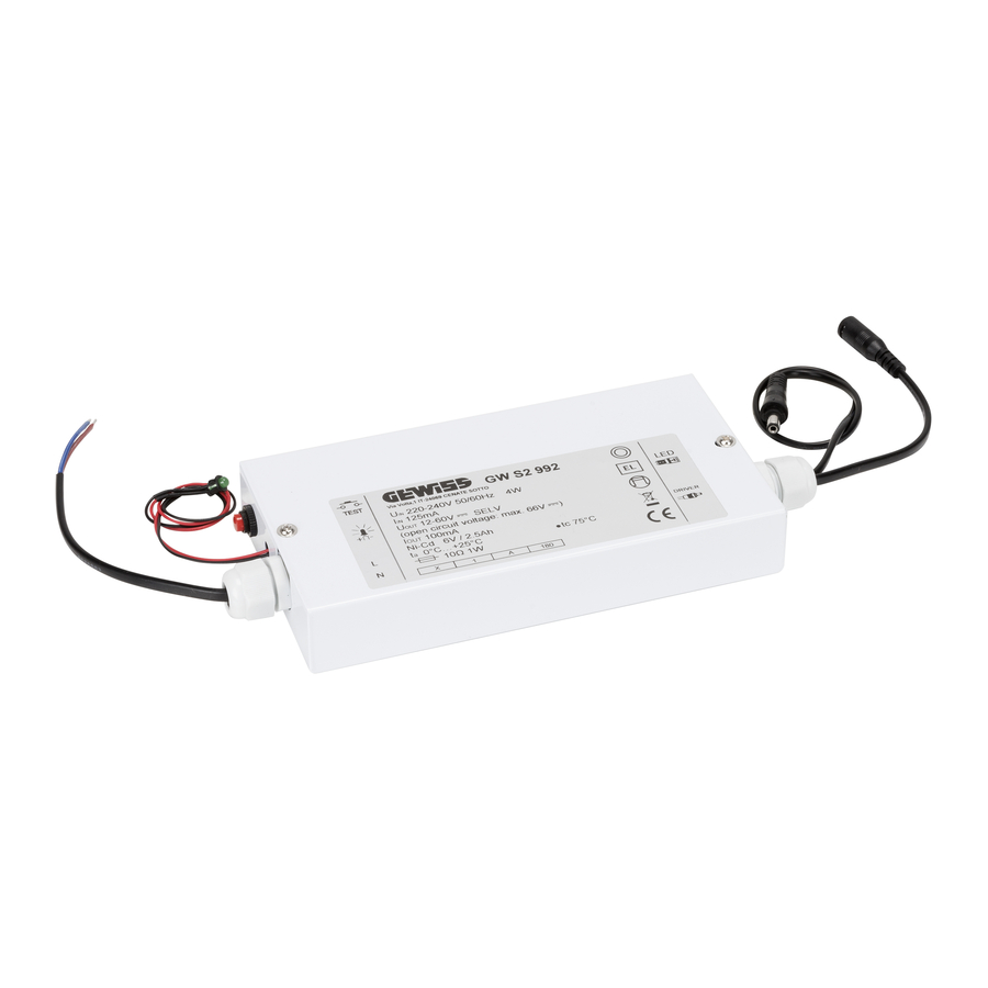 Gewiss GWS2992 Installation Instructions