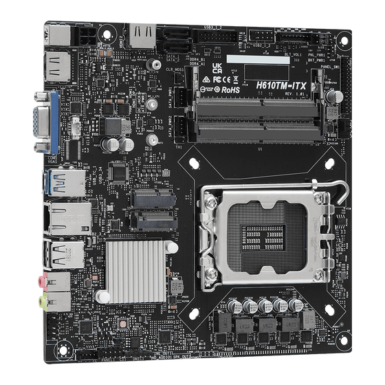 ASROCK H610TM-ITX Manual