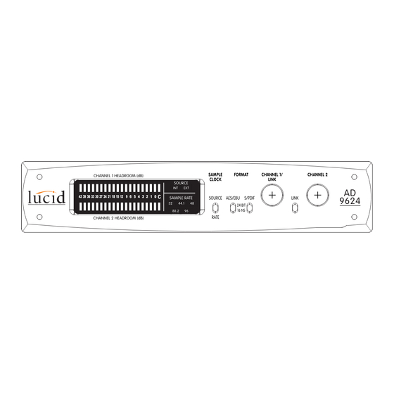 Lucid AD9624 24-Bit DA Converter Manuals