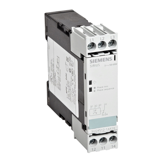 Siemens SIRIUS 3UG4512 Series Operating Instructions