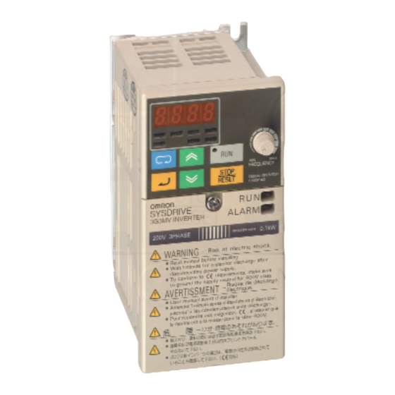 Omron 3G3MV Quick Start Manual