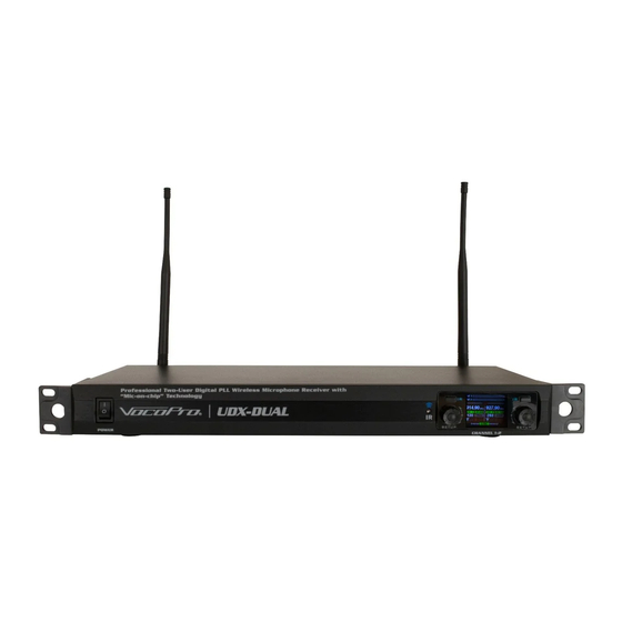 VocoPro UDX Series Owner's Manual