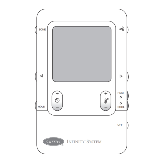 Carrier INFINITY ZONING CONTROL Manuals