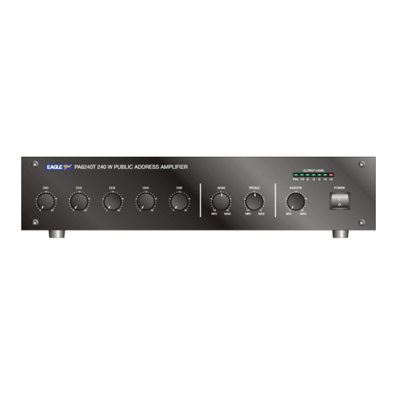 User Manuals: Eagle PA6060T Mixer Amplifier