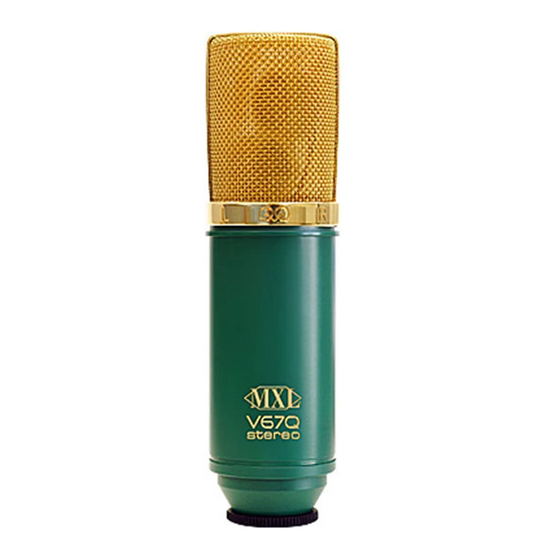MXL V67Q Stereo Instruction Manual