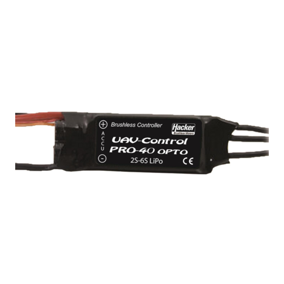 Hacker UAV Control Opto Pro Series Manual