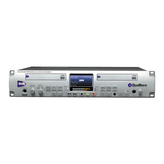 HHB CDR-882 DualBurn Service Manual