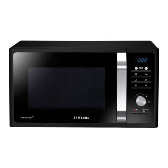 User Manuals: Samsung MS23F301TAK Solo Microwave Oven