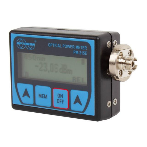 OPTOKON PM-215E Manuals