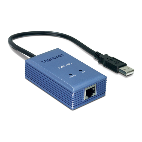 TRENDnet TU2-ET100 Quick Installation Manual
