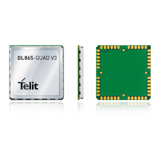 Telit Wireless Solutions GL865-DUAL V3 Hardware User's Manual