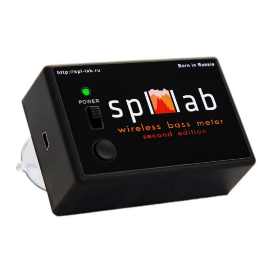 SPL-Laboratory Wireless Bass Meter User Manual