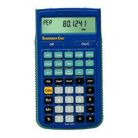 Calculated Industries Tradesman Calc 4400 Pocket Reference Manual