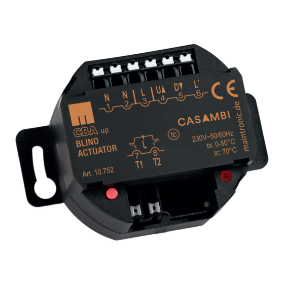 User Manuals: Maintronic Casambi CBA UP Blind Control