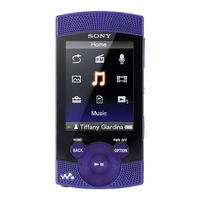 Sony NWZ-S544 - 8gb Walkman Digital Music Player Operation Manual