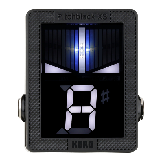 Korg Pitchblack XS Manual